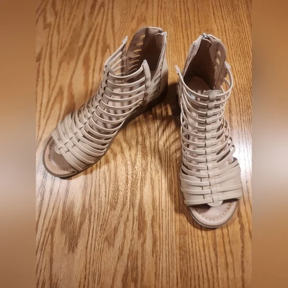 Journey & Crew Womens Tru Comfort Foam Caged Gladiator Wedge Sandal Size 9 - Picture 5 of 6